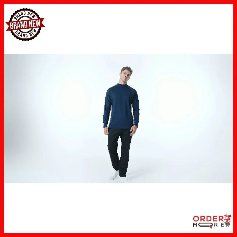 Men's Thermal Mock Neck Fleece Lined Base Layer Long Sleeve Shirt
